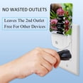 thumbnail image 3 of PhooArto Zen Basalt Stones and Orchid Plug in LED Night Light Auto Sensor Dusk to Dawn Decorative Night for Bedroom, Bathroom, Kitchen, Hallway, Stairs, Baby's Room, Energy Saving, 3 of 7