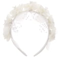 thumbnail image 1 of 1pc mujeres novia flores diadema de boda cabello accesorio accesorio accesorio Prop (blanco), 1 of 5
