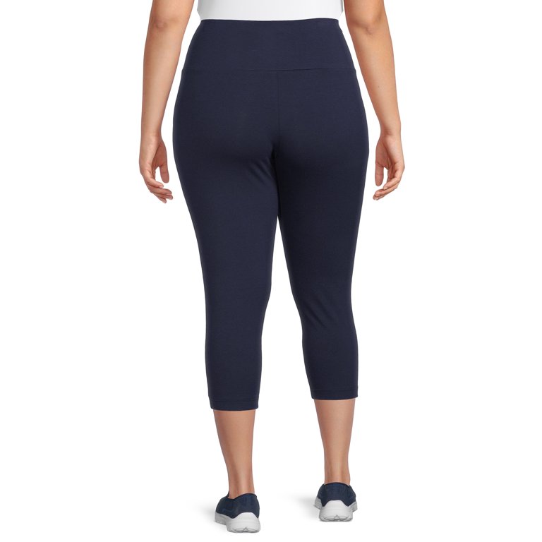 Terra & Sky Women's Plus Size Super Soft Essential Capri Legging 