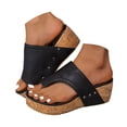 thumbnail image 3 of WILLBEST Sandalias De Plástico Para Mujer, Zapatos Informales De Cuña Con Punta Abierta, Cómodos, Para Playa, 3 of 9