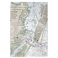 thumbnail image 1 of Betsy Drake GT12211OC Ocean City Inlet, VA Nautical Map Guest Towel, 1 of 1