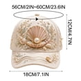 thumbnail image 2 of Yardvibe Garden Morning Cap, 4.7"x7.1" Adjustable Marine Animal Print Baseball Cap for Women, Lightweight Breathable Casual Sun Hat, Gift for Ocean Animals Lovers (E), 2 of 4