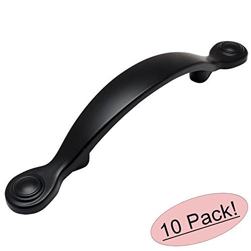 Cosmas 7959FB Flat Black Hardware Arched Handle Pull 3" Inch