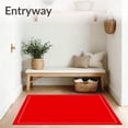 thumbnail image 3 of ODIKA 5'x7' Machine Washable Non-Slip Area Rug, Grand Entrance Pathway Covering Kit Featuring Strong Mounting Adhesive High Traffic Rug with Pad, Red, 604474, 3 of 8