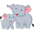 thumbnail image 2 of Mother and Baby Elephant Wall Decal Mural by Wallmonkeys Vinyl Peel and Stick Graphic for Girls (12 in W x 9 in H), 2 of 4