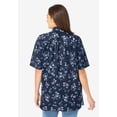 thumbnail image 2 of Woman Within Plus Size No Iron Short Sleeve Peachskin Shirt, 2 of 6