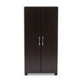 thumbnail image 3 of Baxton Studio Marine Modern and Contemporary Wenge Dark Brown Finished 2-Door Wood Entryway Shoe Storage Cabinet, 3 of 5