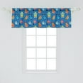 thumbnail image 2 of Ambesonne Forest Friends Window Valance, Animals Art, 42" x 18", Cobalt Blue Multicolor, 2 of 3