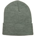 thumbnail image 4 of Big Stretch Plain Cuff Long Beanie - Grey XL-3XL, 4 of 5