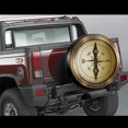 thumbnail image 3 of Compass Couverture de Pneu de Rechange Nord Sud Est Est Ajustement Universel pour Remorque Rv SUV Protecteurs de Pneus Résistants aux Intempéries, 3 of 5