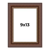 9x13 Copper and Brown Real Wood Picture Frame Width 2 inches | Interior Frame Depth 0.5 inches |