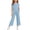 Blue, variant on Girls Tracksuit Full Set 2 Piece Kids Shorts Sleeve Loose T Shirts And Pants with Pockets Sets, Casual Solid Color Co Ord Outfit, Summer Tees Y2K Streetwear, School Clothes Hot Pink 13-14 Years