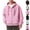 Black Hoodie Men, variant on CFLVAEK Pink Hoodies for Men with Cute Hood Casual Zip Up Hooded Sweatshirts with Pockets Solid Colour Hoodie Sweatshirts Pink L