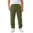 thumbnail image 3 of Boys Linen Pants - Boys Girls Straight Leg Pants Summer Beach Pants Casual Loose Fit with Elastic Waist Drawstring, 3 of 5
