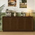 thumbnail image 3 of Magic Union Modern Buffet Cabinet with Storage, 63" Fluted Sideboard Accent Cabinet with Adjustable Shelves & Arched Doors, Modular Coffee Bar Credenza for Dining Room Kitchen Living Room Entryway, 3 of 9