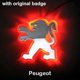 thumbnail image 4 of 1pc 2d Led Car Tail Logo Light Badge Emblem Backlight For Peugeot 206 207 307 308 406 408 508 G, 4 of 5
