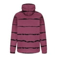 thumbnail image 3 of Long Sleeve Hoodies for Men with Front Pocket Big & Tall Plus Size Pullover Sweatshirts Casual Stripe Printed Comfort Hooded Sweatshirt S-5X, 3 of 4