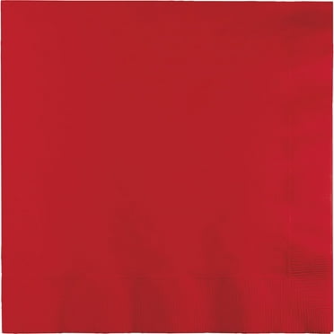 Touch of Color 3 Ply Lunch Napkins Classic Red 50/Pack 581031B