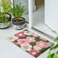 thumbnail image 5 of Carpet Floral Velvet Door Mat Luxe Wool Rug for Entryway Bathroom Dirt Durable, 5 of 5