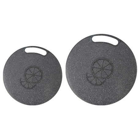 

NUOLUX 2pcs Chopping Block Imitation Marble Plastic Round Fruit Vegetable Cutting Board