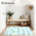 thumbnail image 3 of ODIKA 3'x5' Machine Washable Non-Slip Area Rug, Playful Dwelling Expedition Trek Fantastic Discovery Haven High Traffic Rug, Light Blue, 683205, 3 of 7