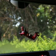 Deadpool Action Figures Ornaments Marvels Anime Car Rearview Mirror Pendant Bedroom Model Doll Hangings Decor Home Classic Toys