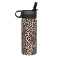 thumbnail image 2 of 18 Oz Insulated Sports Bottle, Outdoor Sports Gym Handheld Portable Casual Stainless Steel Water Bottle, Straw With Lid Leopard-5, 2 of 9