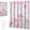 Pink, variant on Dznils Floral Shower Curtain Decorative Flower Butterfly Watercolor Polyester Bathroom Curtain with 12 Hooks Bathtub Home Decor 71X71 Inch