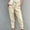 Beige, variant on Juslio Pants for Women High Waist Slim-Leg Elastic Waist,Plus Size Linen Linen Pants 3XL