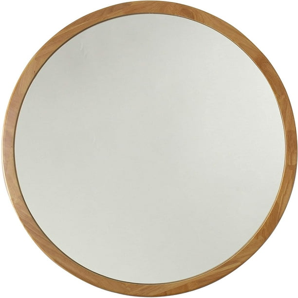 Radiance Goods Maple Finish Framed Wall Mirror 32 Height Com Radiance Goods Maple Finish Framed Wall, Large Round Wall Mirror Argos
