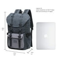 thumbnail image 2 of KAUKKO Mochila para portátil al aire libre, mochila de viaje para portátil de 15,6 pulgadas (negro/gris) KAUKKO E5-1-Blackgrey, 2 of 5