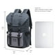thumbnail image 2 of KAUKKO Mochila para portátil al aire libre, mochila de viaje para portátil de 15,6 pulgadas (negro/gris) KAUKKO E5-1-Blackgrey, 2 of 5