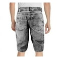 thumbnail image 2 of Men's Faded Wash Distressed Fringe Skinny Slim Fit Jean Stretch Denim Shorts (7007 Ice Black, 40), 2 of 3
