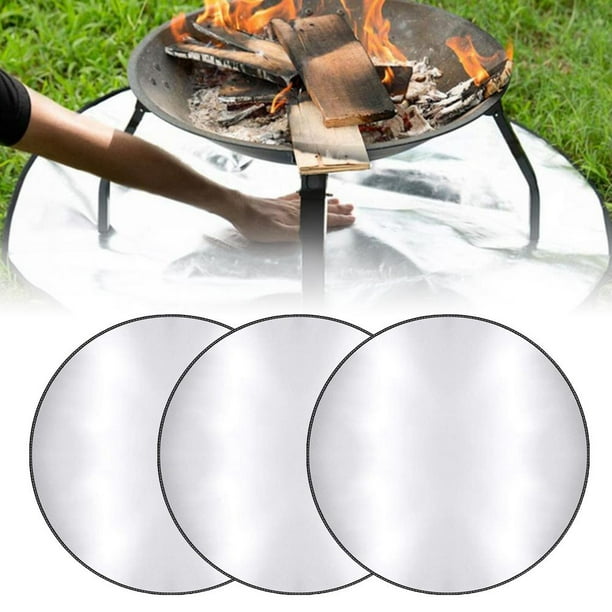 Lacyie 3PCS Fire Pit Mat, 28 Inch Round Patio Fire Pit Pad 3 Layers Heat Resistant Grill Fireproof Mat Outdoor Deck Protector for Lawn, Grass, Ground, and Wood Floor - Walmart.com