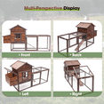 thumbnail image 2 of Grezjxc Chicken Coop Large Wooden Outdoor Hutch Hen Cage with Ventilation Castle Door, Rabbit Hutch Home Backyard Removable Tray & amp Ramp Play House Nesting Boxes with Cover(Grey), 2 of 6