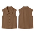 thumbnail image 7 of RQYYD Womens Collared Sleeveless Button Down Blouse Casual Loose Fit Tunic Top for Summer Daily Wear, 7 of 7