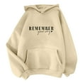 thumbnail image 1 of KIHOUT Hauts pour Femmes Printemps Hiver Mode Classique Couleur Unie Manches Longues à Capuche avec Poche Chandails en Molleton, 1 of 4