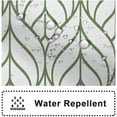 thumbnail image 4 of Green and White Shower Curtain, Modern Aesthetic Sage Green Striped Shower Curtain Set for Bathroom Waterproof Polyester Shower Curtain with Hooks, 48x72 Inch, 4 of 5