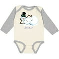 thumbnail image 3 of Inktastic Let it Snow Sassy Snowman in Top Hat Boys or Girls Long Sleeve Baby Bodysuit, 3 of 5