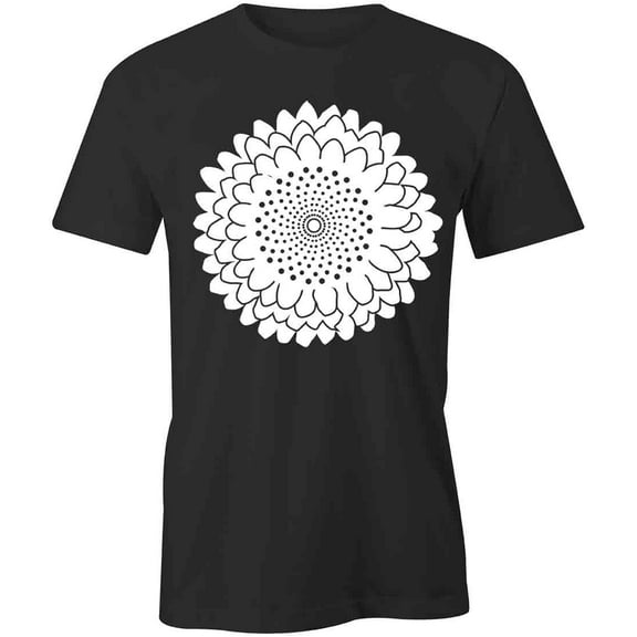 Sunflower T-Shirt | Pretty Flower Black Tee Gift