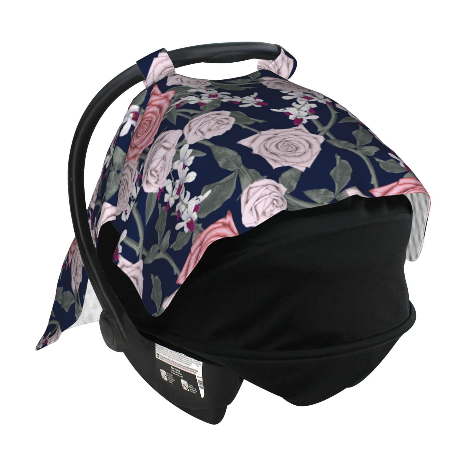 Car Seat Cover Baby - Gorgeous Pink Rose Flowers Breathable Infant Car Seat Cover for Baby Carseat, Lightweight Comfort Baby Essentials Must Haves Newborn Stuff for Girl Boy