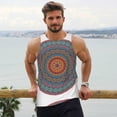 thumbnail image 6 of Fuzoiu Mandala Print Men's Workout Tank Tops,Sleeveless Gym Shirt Quick Dry,Fitness Bodybuilding T-Shirt,Muscle Athletic Workout Tee-Medium, 6 of 7