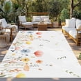 thumbnail image 2 of Spring Wildflowers Outdoor Rug 3x5 Ft - Reversible Patio Rug Outdoor Camping Rugs, Watercolor Rustic Flowers Floral Leaves Indoor Outdoor Area Rugs, Non-Slip Outdoor Carpet Runner for Deck/Porch, 2 of 8