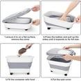 thumbnail image 5 of 25 Lbs Dispenser Bin with Rolling Wheel Airtight Locking Lid, Cereal Rice Food Storage Containers, Dog Pet Flour Sugar Plastic Leakproof Sealable Large Kitchen Pantry Holder Grey, 5 of 13