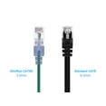 thumbnail image 2 of Monoprice SlimRun Cat6A Ethernet Patch Cable - Network Internet Cord - RJ45, Stranded, UTP, Pure Bare Copper Wire, 30AWG, 2ft, Green, 10-Pack, 2 of 6