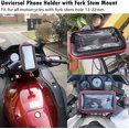 thumbnail image 4 of Soporte de montaje para teléfono de motocicleta, funda impermeable para teléfono móvil, funda táctil con bolsillo con cremallera, ranuras para tarjetas y Base de montaje de vástago de horqui, 4 of 5
