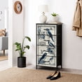 thumbnail image 6 of Gothic Dresser for Bedroom with 4 Storage Drawers Blue Bird Vintage Botanical Collage Roses Ornate Antique Dressers Chest of Drawers Steel Framed Fabric Closet Organizers for Dorm Entryway, 6 of 8