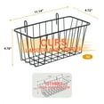 thumbnail image 2 of 2 Pack Large Grid Wall Baskets - Gridwall Accessories Set Black Metal Hanging Shelf Basket Bins Organizer - Modular Storage Holders for Photo Display Panel Shelving Caddy for Garage, 2 of 7