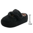 thumbnail image 4 of Viluyesy Platform Slippers for Womens, Fleece Lining Memory Foam Cozy Warm Winetr Fuzzy Shoes with Hook Loop Black, 4 of 7