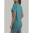 thumbnail image 3 of Womens Tops Short Sleeve T-Shirts Fitted Crewneck Tee, 3 of 6